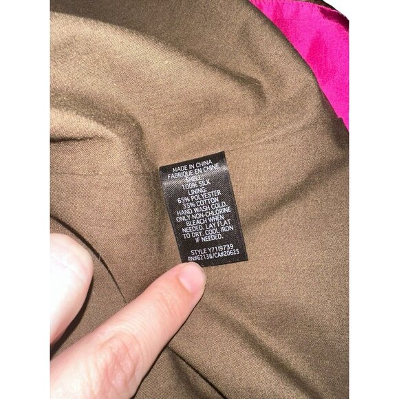 GUESS Silk Fit and Flare Sundress Y2K Brown Floral Women's Vintage Size 7 - Picture 5 of 7